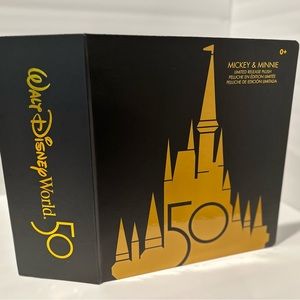 Mickey and Minnie Limited Release Gold Plush 50th Anniversary